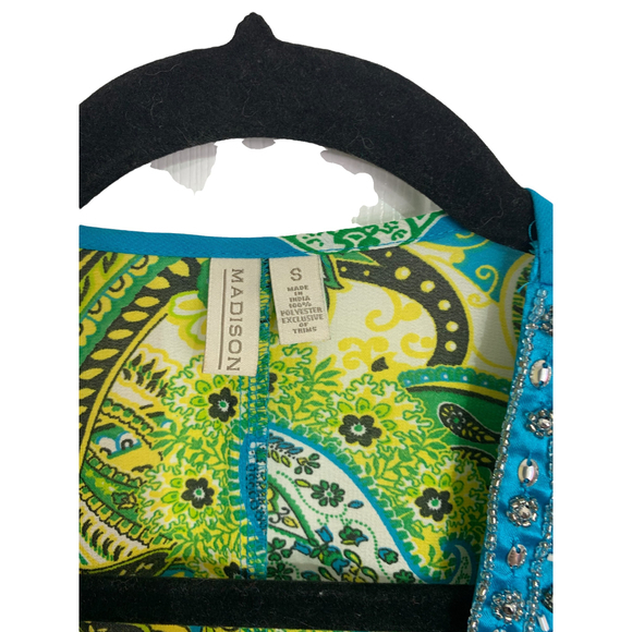 Madison Beaded Jacket Womens S Boho Hippie Colorful Glam Summer Y2K Art to Wear - Picture 4 of 9